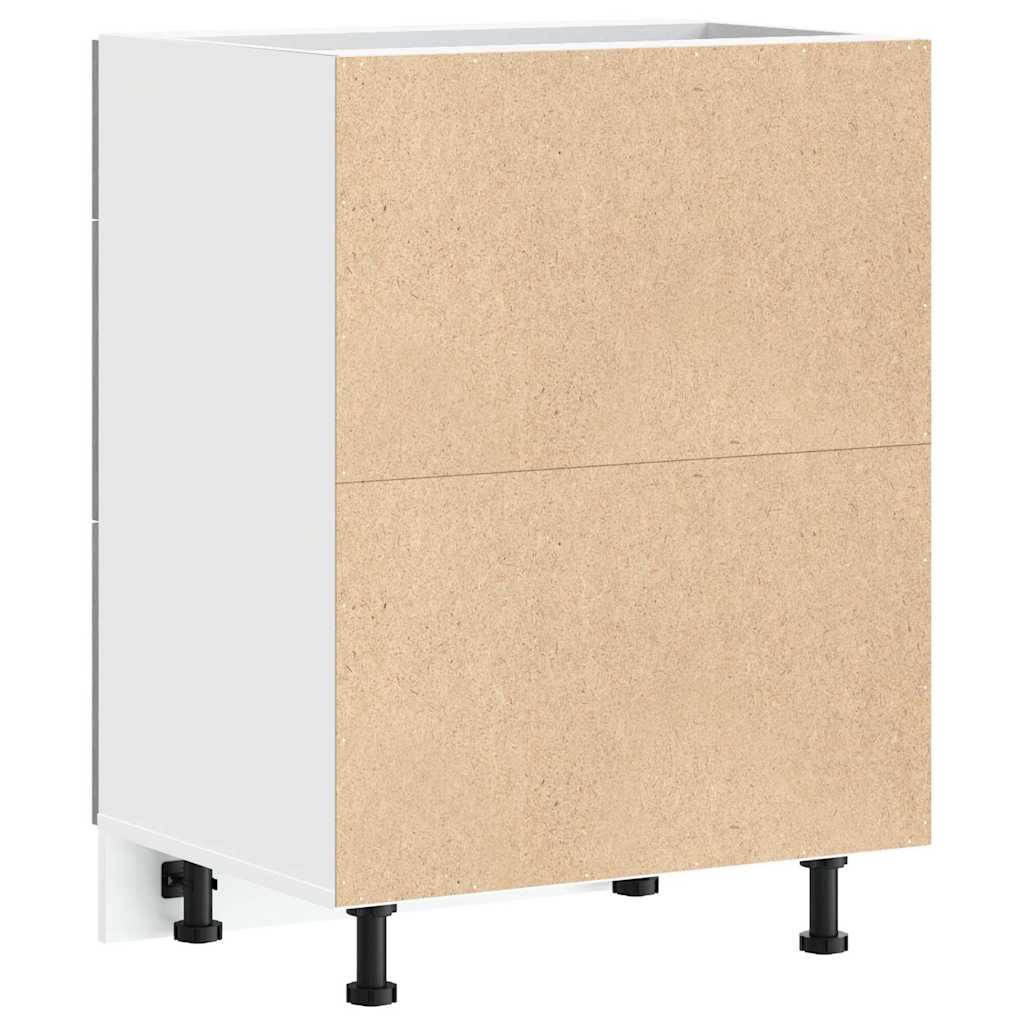 Kitchen Base Cabinet "Lyon" Concrete Grey Engineered Wood