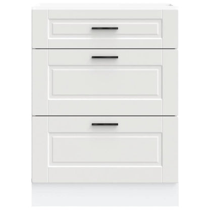 Kitchen Base Cabinet Porto White Engineered Wood