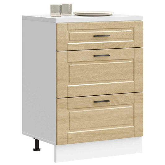 Kitchen Base Cabinet Porto Sonoma Oak Engineered Wood