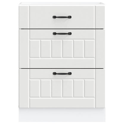 Kitchen Base Cabinet Lucca White Engineered Wood