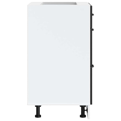 Kitchen Base Cabinet "Lucca" Black Engineered Wood