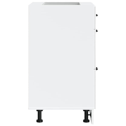 Kitchen Base Cabinet "Lucca" High Gloss White Engineered Wood