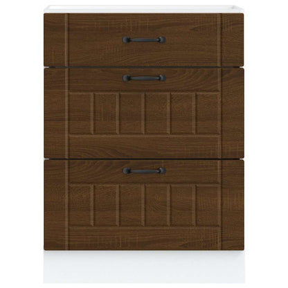 Kitchen Base Cabinet Lucca Brown Oak Engineered Wood