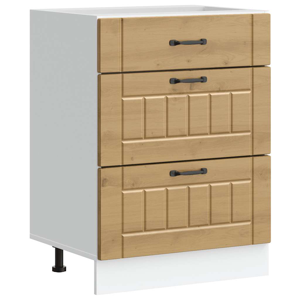 Kitchen Base Cabinet Lucca Artisan Oak Engineered Wood