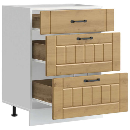 Kitchen Base Cabinet Lucca Artisan Oak Engineered Wood