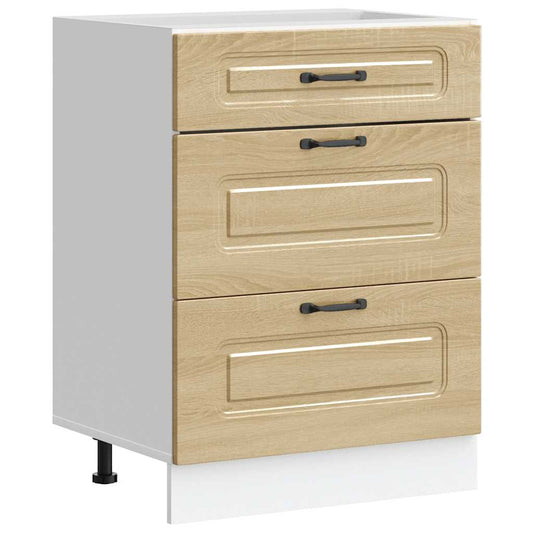 Kitchen Base Cabinet "Kalmar" Sonoma Oak Engineered Wood