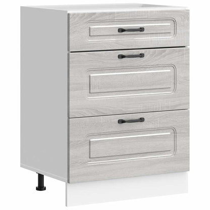 Kitchen Base Cabinet Kalmar Grey Sonoma Engineered Wood