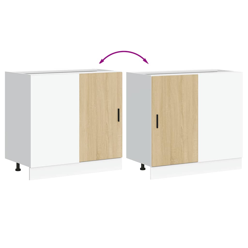 Kitchen Base Cabinet Lyon Sonoma Oak Engineered Wood