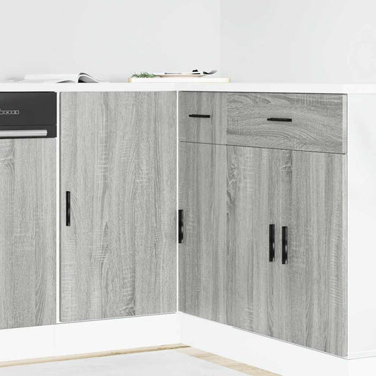 Kitchen Base Cabinet Lyon Grey Sonoma Engineered Wood