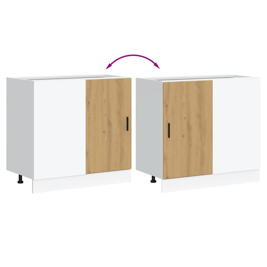 Kitchen Base Cabinet Lyon Artisan Oak Engineered Wood