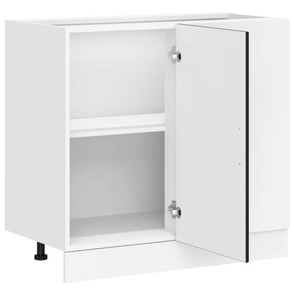 Kitchen Base Cabinet "Porto" Black Engineered Wood