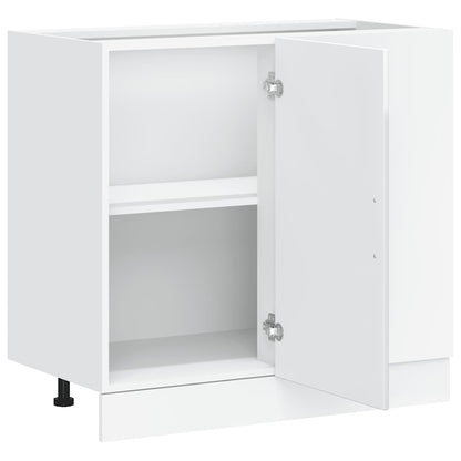 Kitchen Base Cabinet "Porto" High Gloss White Engineered Wood