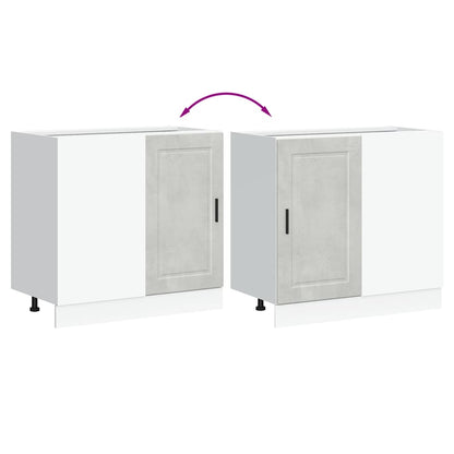 Kitchen Base Cabinet Porto Concrete Grey Engineered Wood