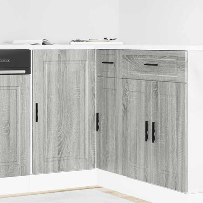 Kitchen Base Cabinet Porto Grey Sonoma Engineered Wood