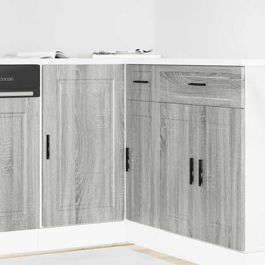 Kitchen Base Cabinet Porto Grey Sonoma Engineered Wood