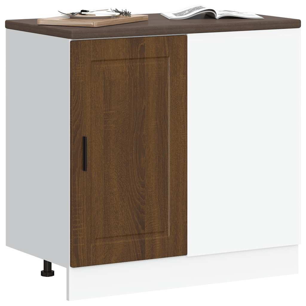 Kitchen Base Cabinet Porto Brown Oak Engineered Wood