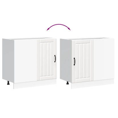 Kitchen Base Cabinet Lucca White Engineered Wood