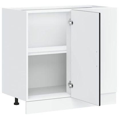 Kitchen Base Cabinet "Lucca" Black Engineered Wood