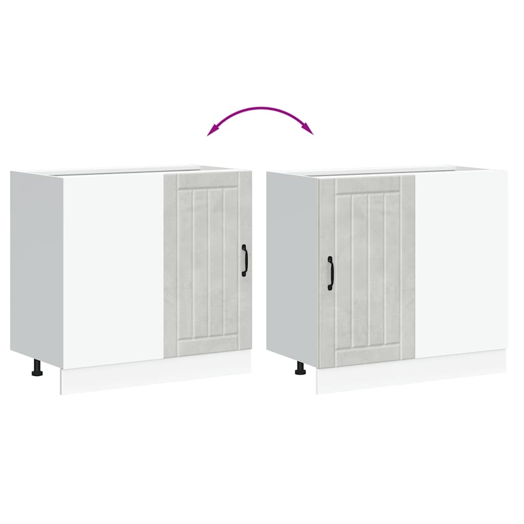 Kitchen Base Cabinet Lucca Concrete Grey Engineered Wood