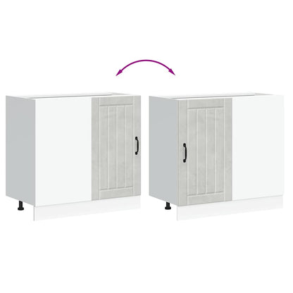 Kitchen Base Cabinet Lucca Concrete Grey Engineered Wood