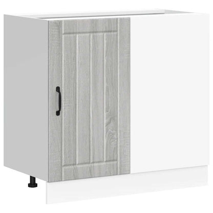 Kitchen Base Cabinet Lucca Grey Sonoma Engineered Wood