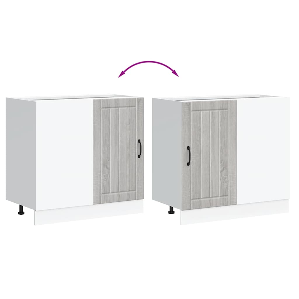 Kitchen Base Cabinet Lucca Grey Sonoma Engineered Wood