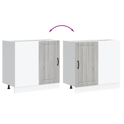 Kitchen Base Cabinet Lucca Grey Sonoma Engineered Wood