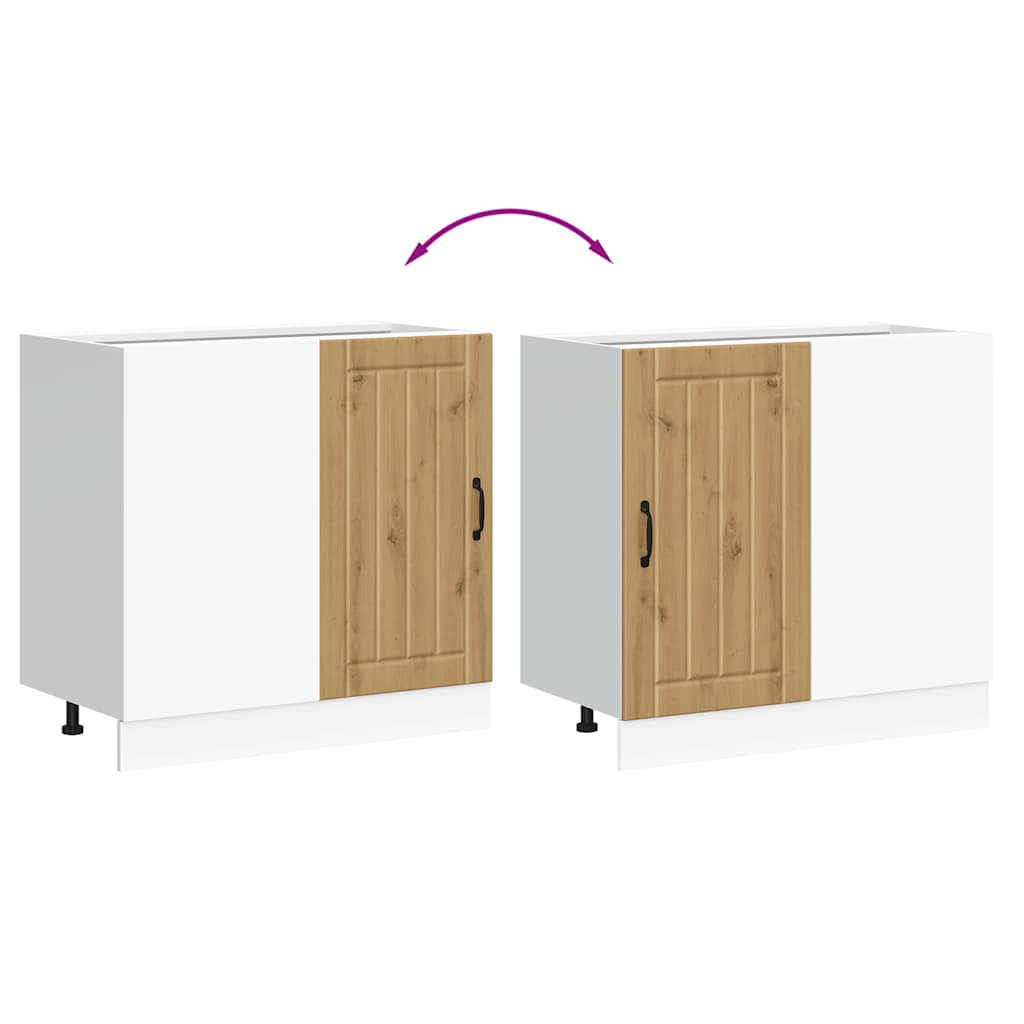 Kitchen Base Cabinet Lucca Artisan Oak Engineered Wood