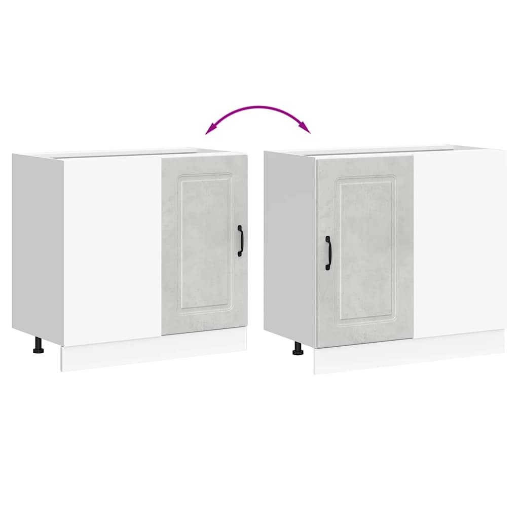 Kitchen Base Cabinet Kalmar Concrete Grey Engineered Wood