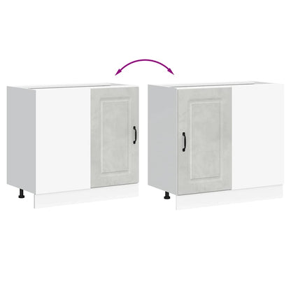 Kitchen Base Cabinet Kalmar Concrete Grey Engineered Wood