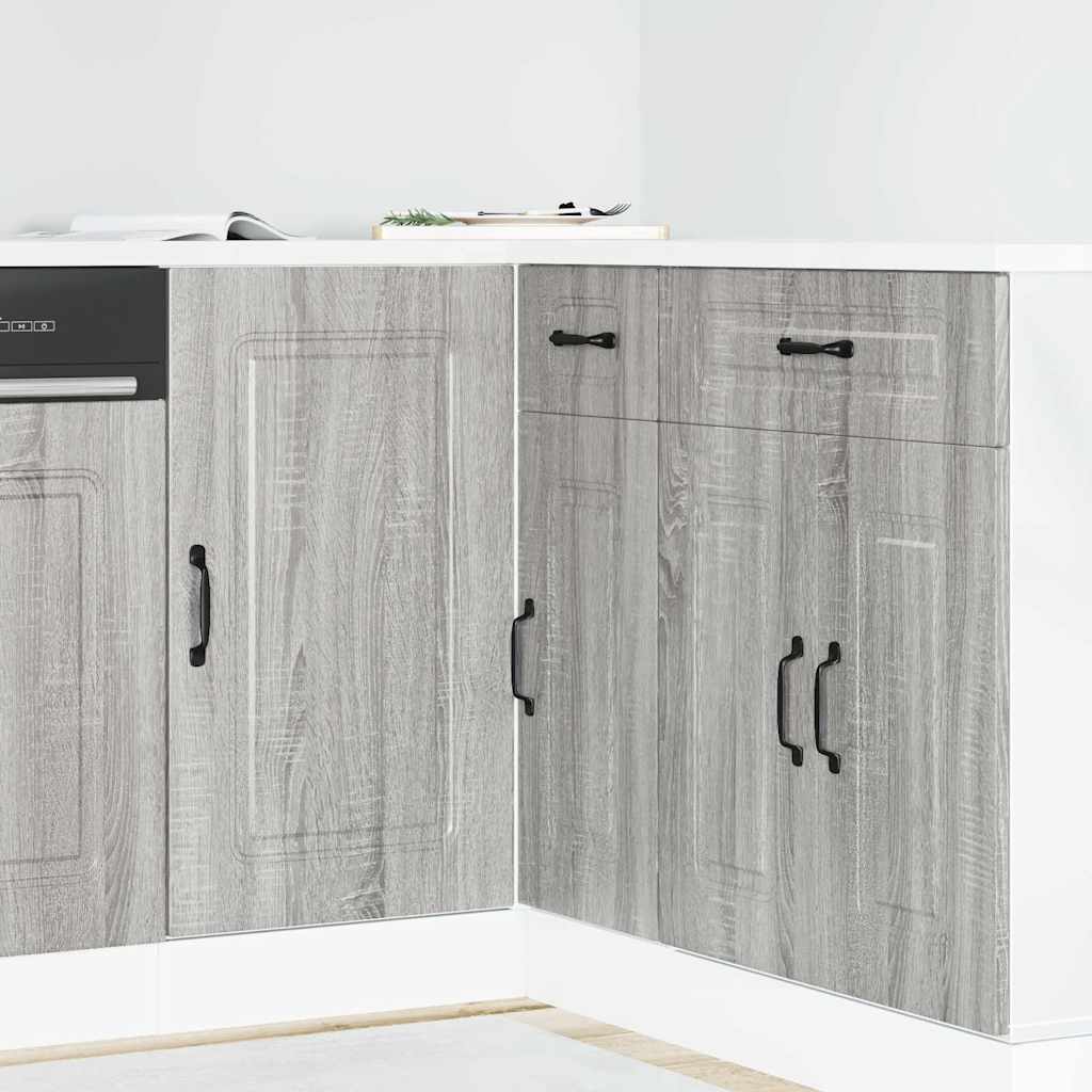 Kitchen Base Cabinet Kalmar Grey Sonoma Engineered Wood