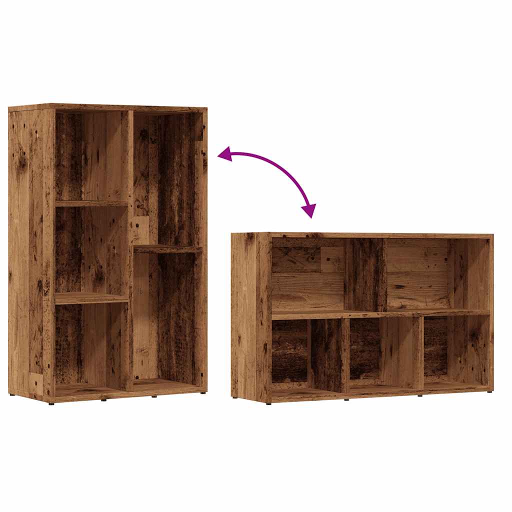 Book Cabinet Old Wood 50x25x80 cm Engineered Wood
