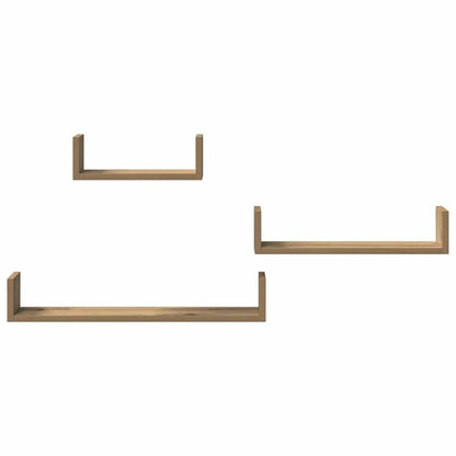 Wall Shelves 3 pcs Artisan Oak Engineered Wood
