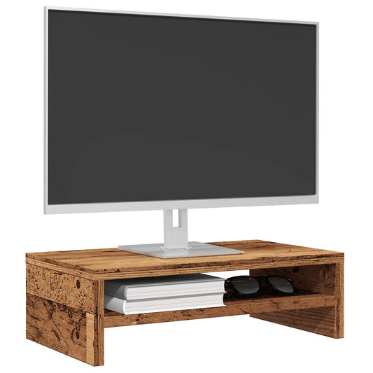 Monitor Stand Old Wood 42x24x13 cm Engineered Wood