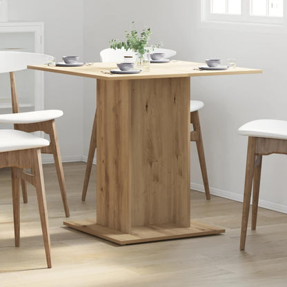 Dining Table Artisan Oak 80x80x75 cm Engineered Wood