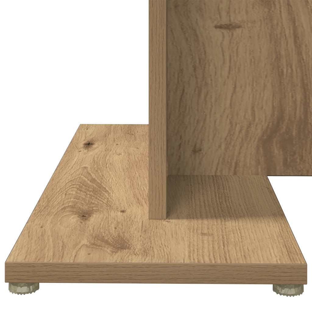 Dining Table Artisan Oak 80x80x75 cm Engineered Wood