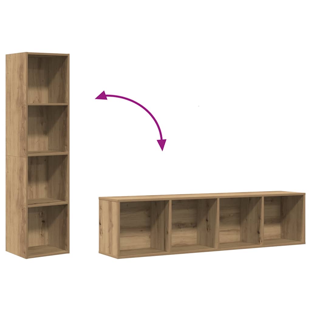 Book Cabinet/TV Cabinet Artisan Oak 36x30x143cm Engineered Wood