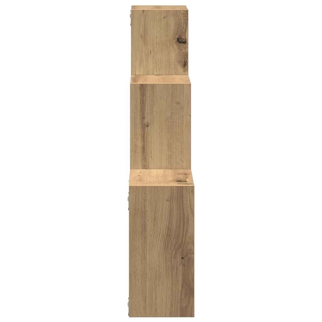 Wall Cube Shelves Artisan Oak 68x15x68 cm Engineered Wood