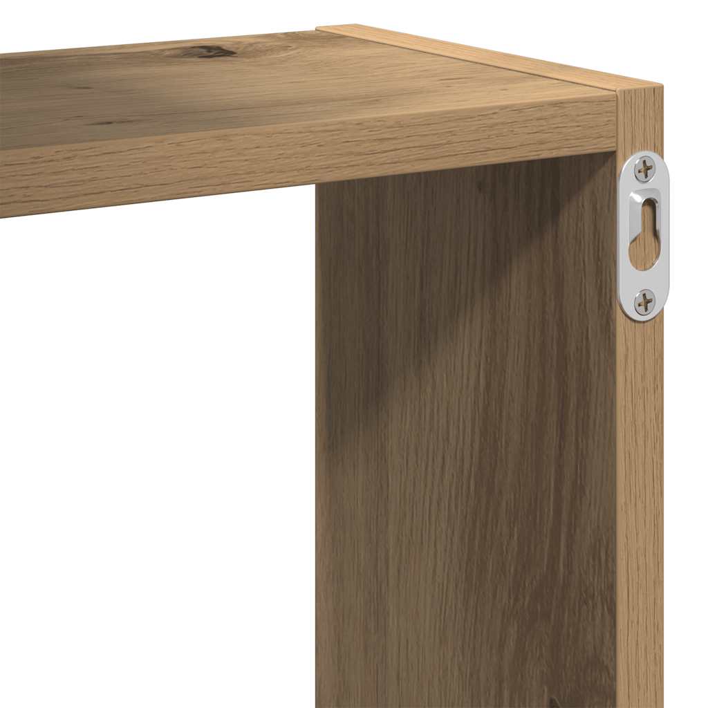Wall Cube Shelves Artisan Oak 68x15x68 cm Engineered Wood