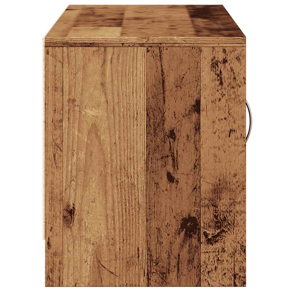 TV Cabinet Old Wood 102x30x37.5 cm Engineered Wood