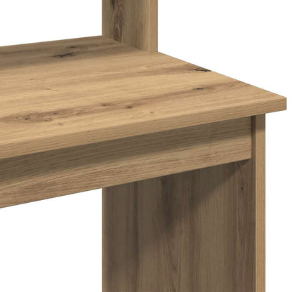 Desk with Shelves Artisan Oak 102x45x148 cm Engineered Wood