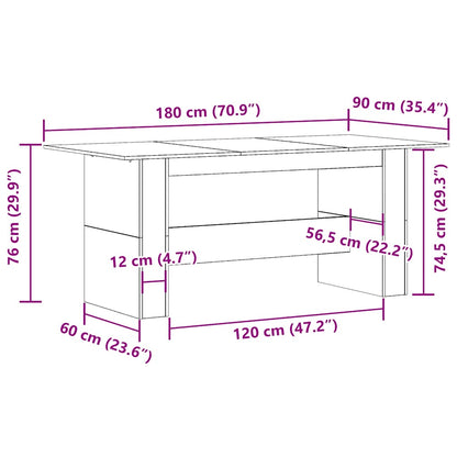 Dining Table | Old Wood | Engineered Wood | Large | Dining Table