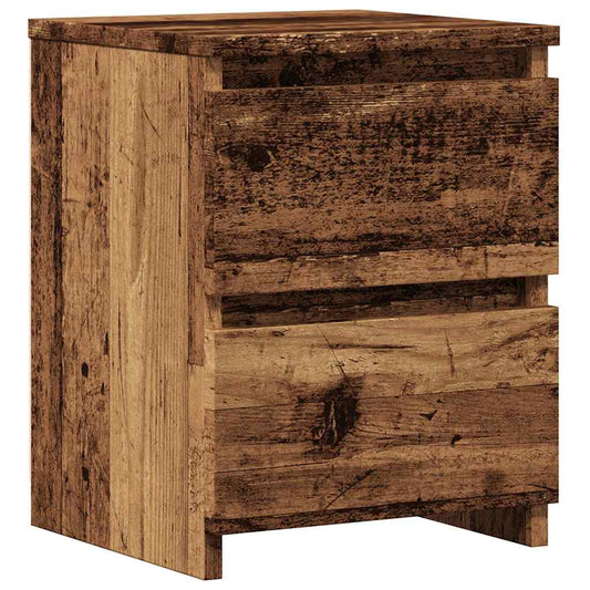 Bedside Cabinet Old Wood 30x30x40 cm Engineered Wood