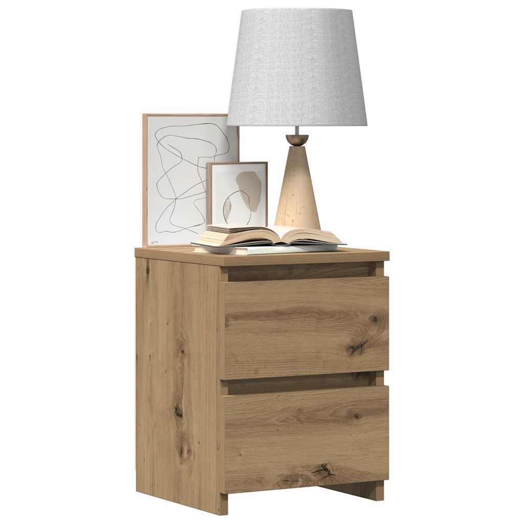 Bedside Cabinet Artisan Oak 30x30x40 cm Engineered Wood
