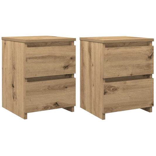 Bedside Cabinets 2 pcs Artisan Oak 30x30x40 cm Engineered Wood