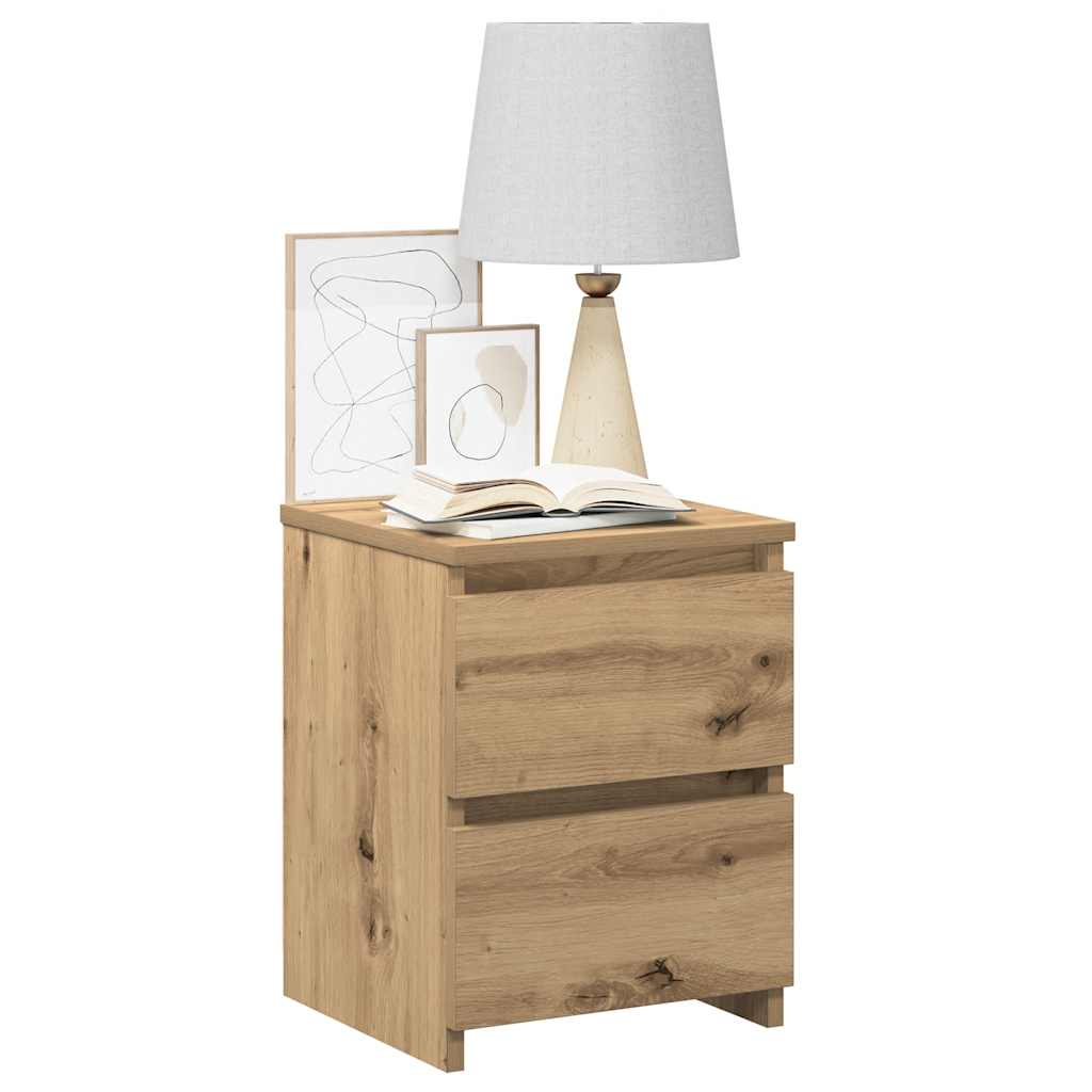 Bedside Cabinets 2 pcs Artisan Oak 30x30x40 cm Engineered Wood