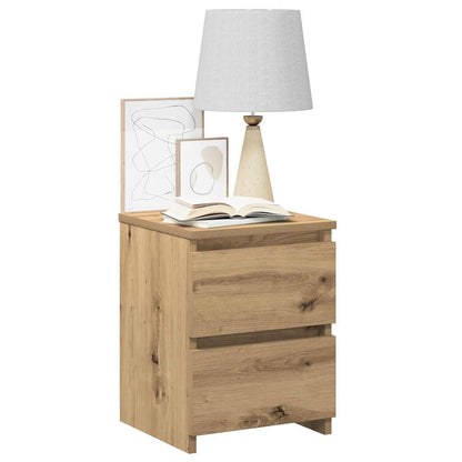 Bedside Cabinets 2 pcs Artisan Oak 30x30x40 cm Engineered Wood