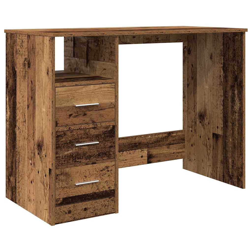 Desk Old Wood 102x50x76 cm Engineered Wood