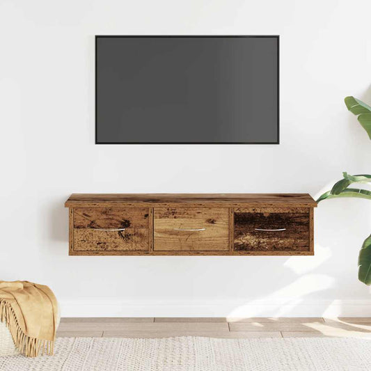 Wall Cabinet Old Wood 88x26x18,5 cm Engineered Wood