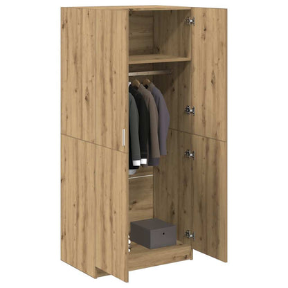 Wardrobe Artisan Oak 80x52x180 cm Engineered Wood